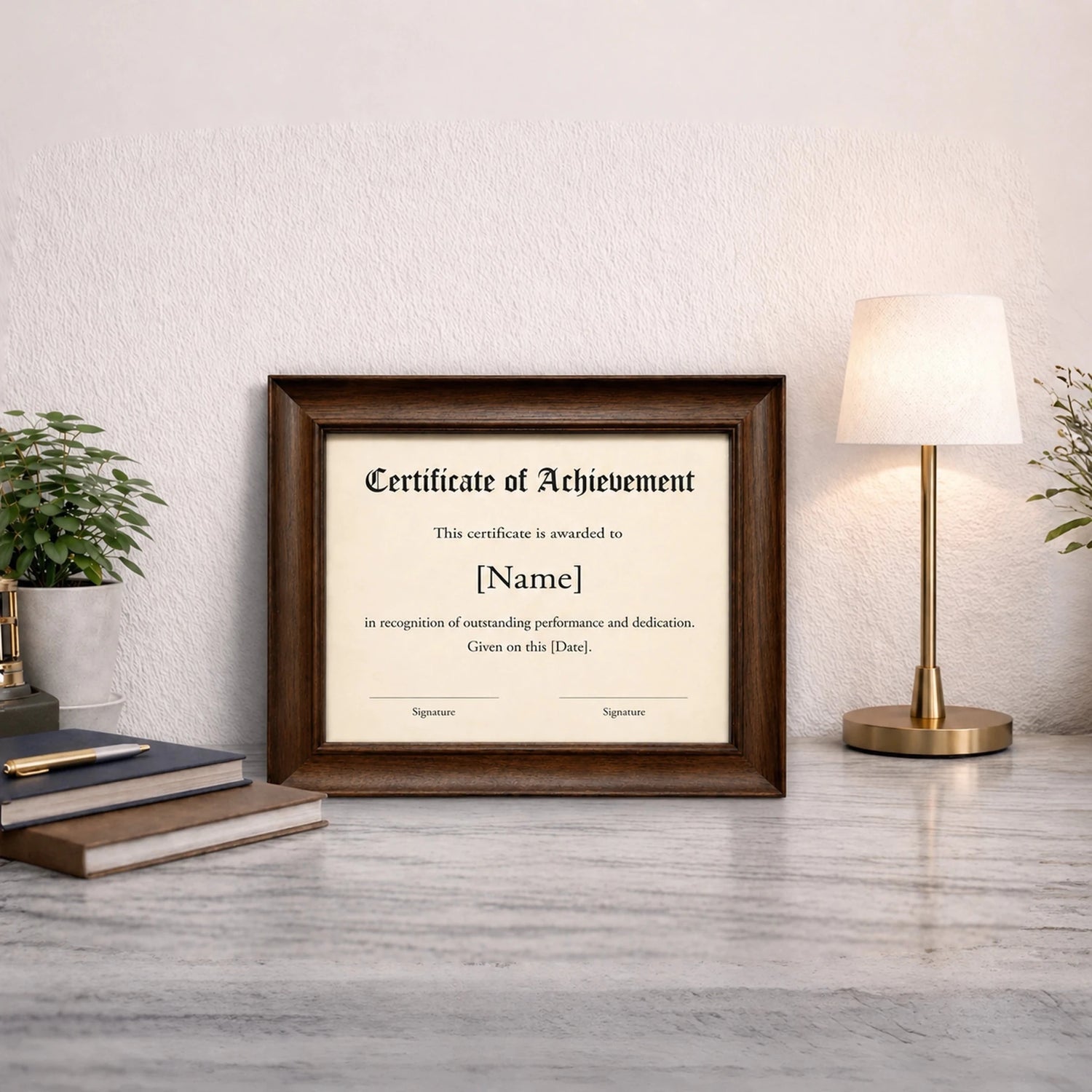 Premium frame product - Solid black walnut diploma frame with archival UV acrylic  - FrameCert