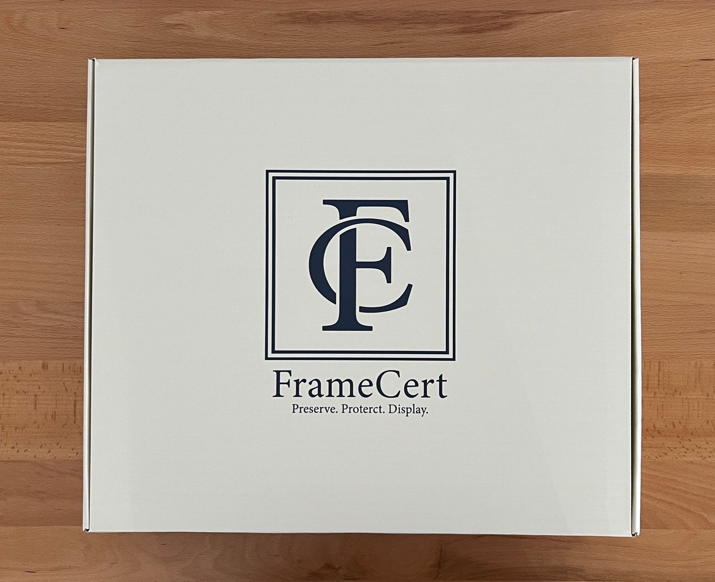 Premium frame product - Solid black walnut diploma frame with archival UV acrylic  - FrameCert