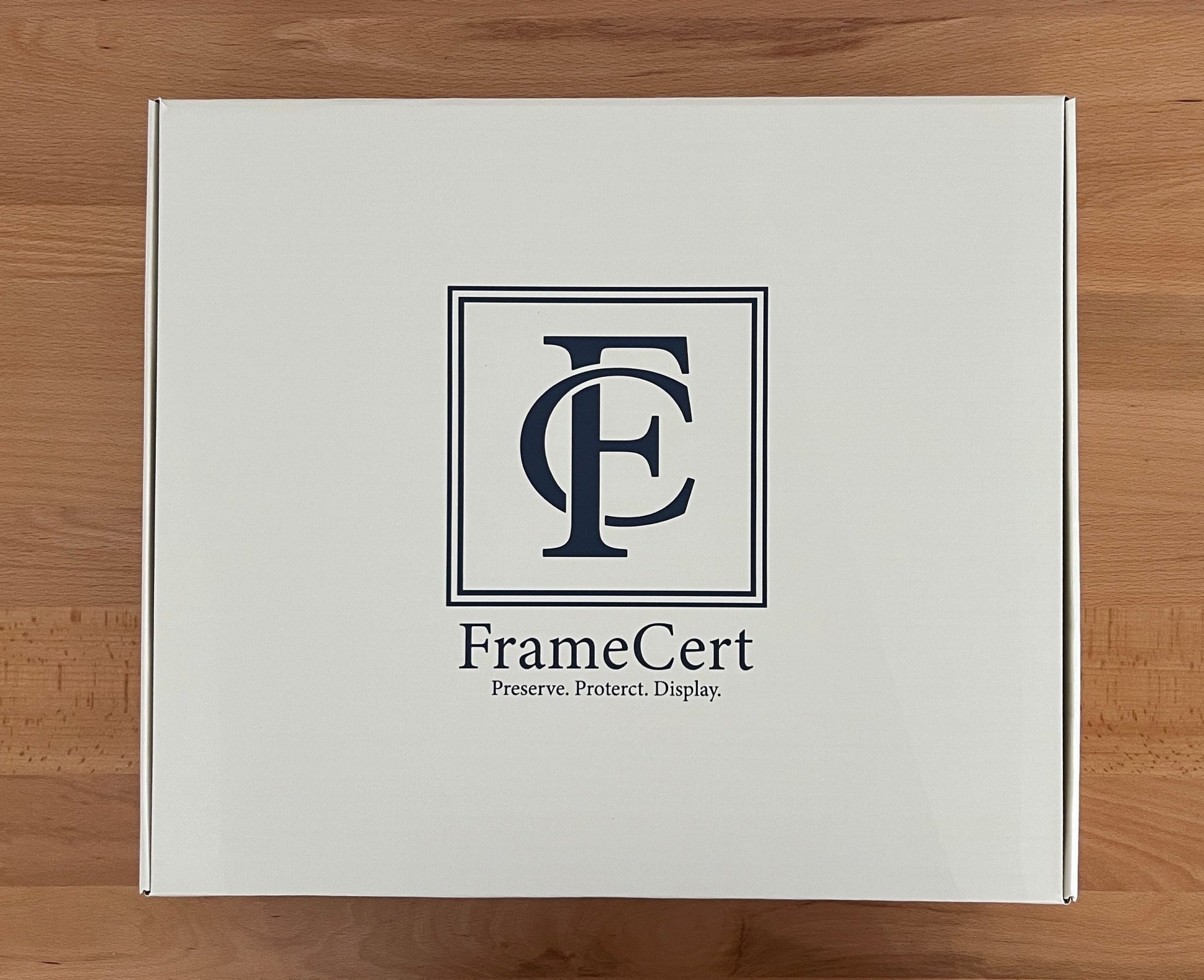 Premium frame product - Solid black walnut diploma frame with archival UV acrylic  - FrameCert