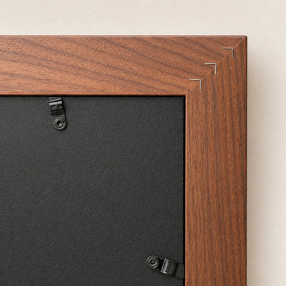 Premium frame product - Solid black walnut diploma frame with archival UV acrylic  - FrameCert