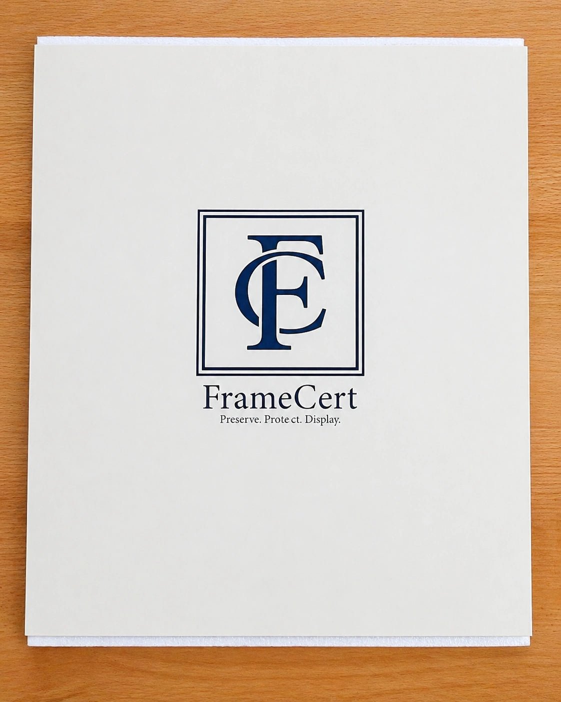 Premium frame product - Solid black walnut diploma frame with archival UV acrylic  - FrameCert