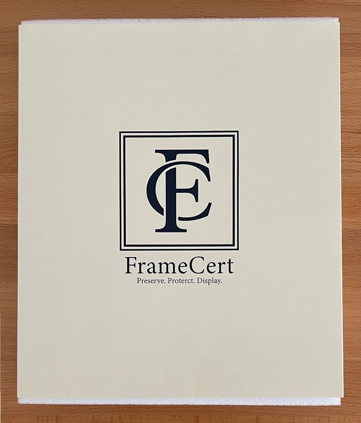 Premium frame product - Solid black walnut diploma frame with archival UV acrylic  - FrameCert