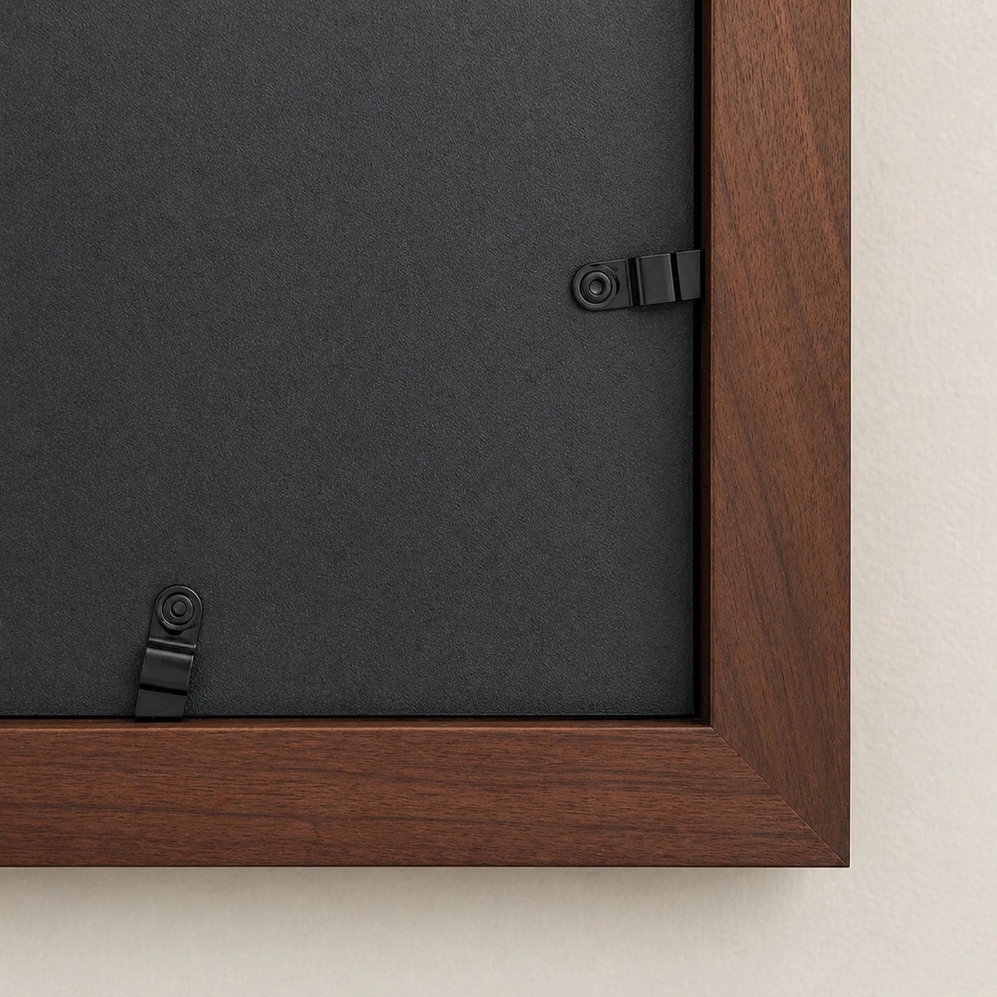 Premium frame product - Solid black walnut diploma frame with archival UV acrylic  - FrameCert