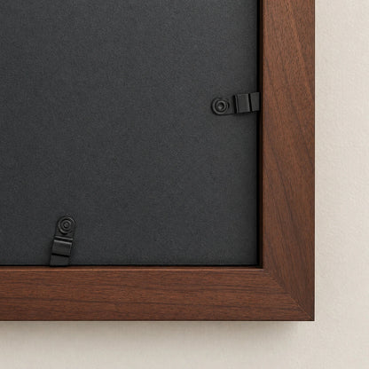 Premium frame product - Solid black walnut diploma frame with archival UV acrylic  - FrameCert